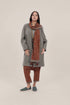 Short coat in furry wool blend